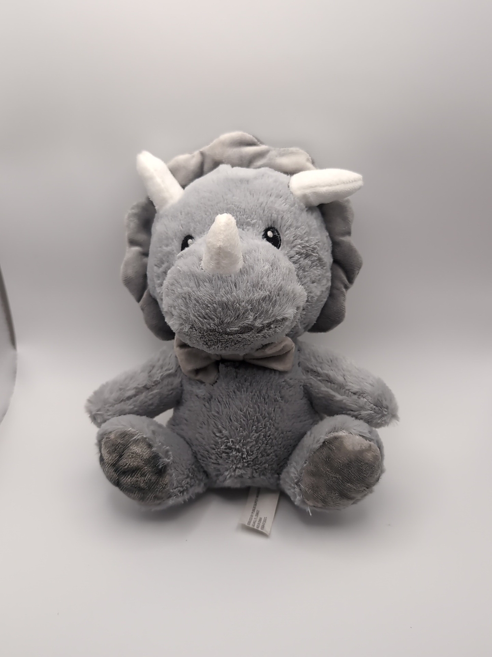 9" Plush Gray Rhinoceros Rhino With Bowtie Publix Supermarket - Picture 2 of 9